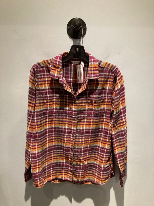 Woolrich Flannel, Purple/Orange Plaid, Women's L
