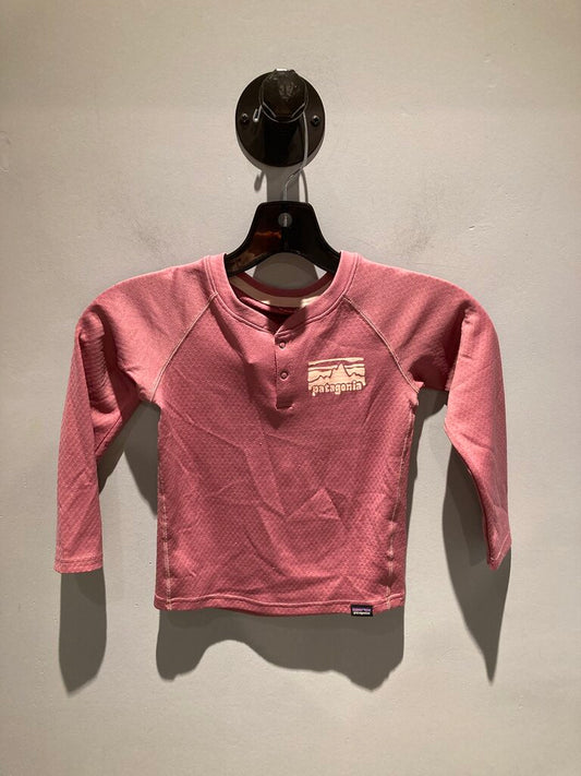 Patagonia Base Layer Top, Pink, Kids 5T