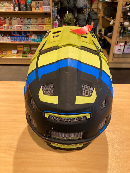 IXS XULT Full Face Bike Helmet, Green/Blue/Black, S/M