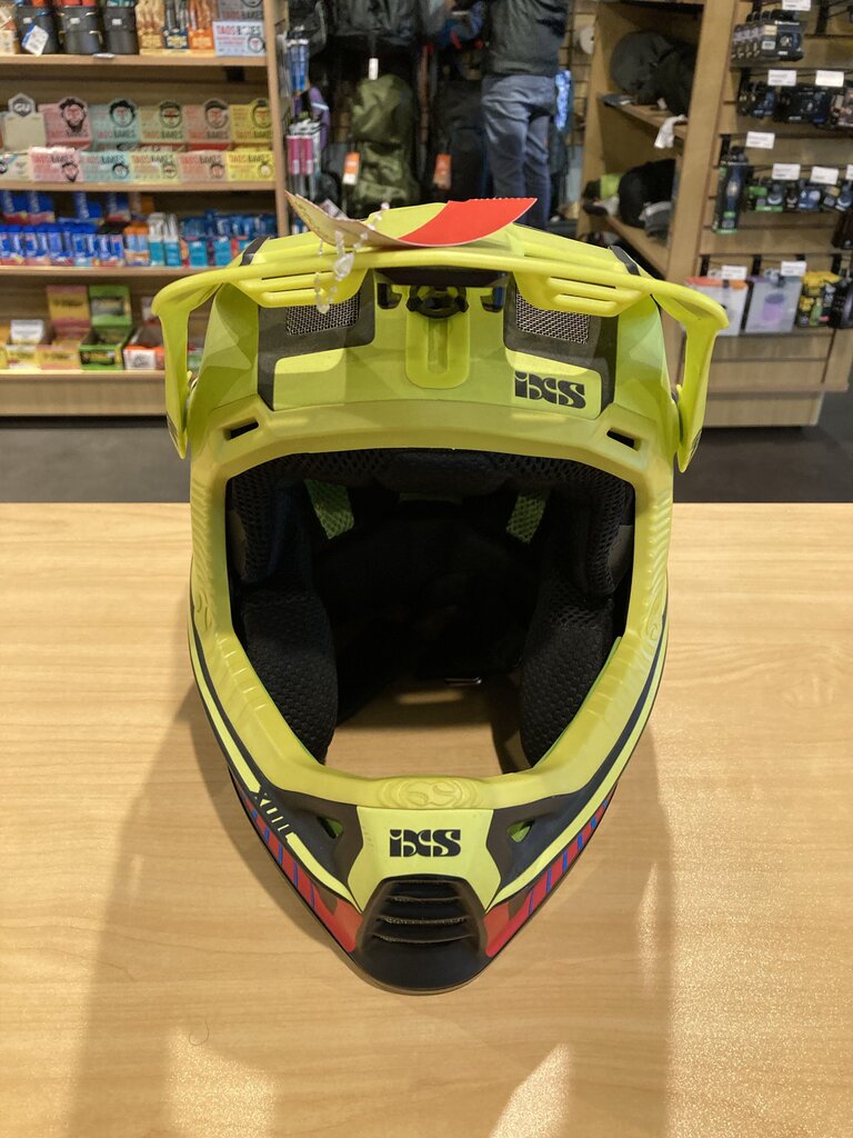 IXS XULT Full Face Bike Helmet, Green/Blue/Black, S/M