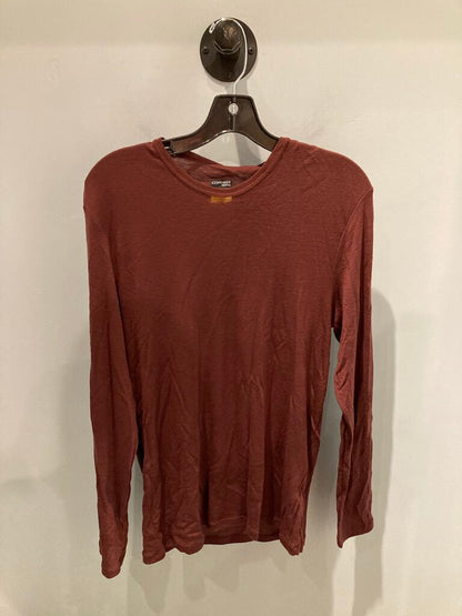 (NEW) Icebreaker Merino Wool Base Layer Top, Rust, Men's L