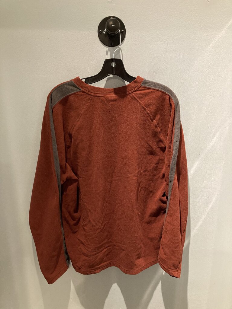 The North Face LS Fleece Pull Over, Red, Men's L