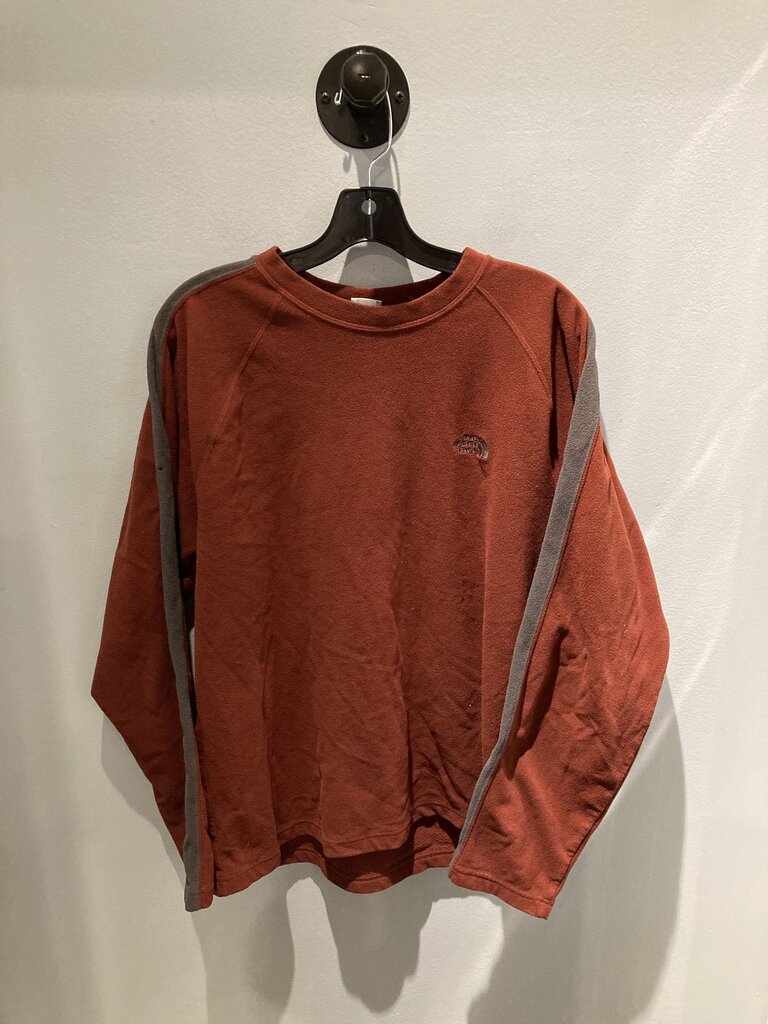 The North Face LS Fleece Pull Over, Red, Men's L