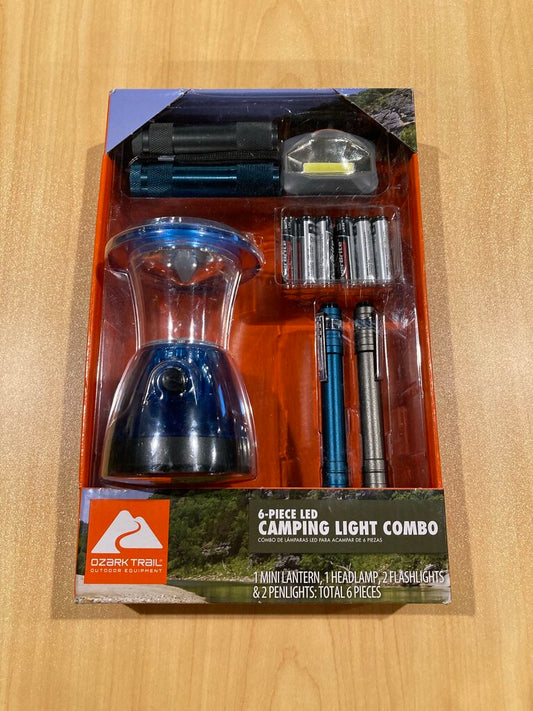 Ozark Trail 6 Piece Camping Light Combo, In Box