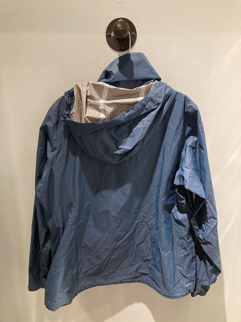 Mountain Hardwear Full Zip Rain Jacket, Navy, Women's XL