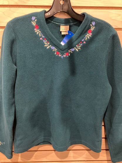 L.L.Bean Fleece Top, Green, Women's S