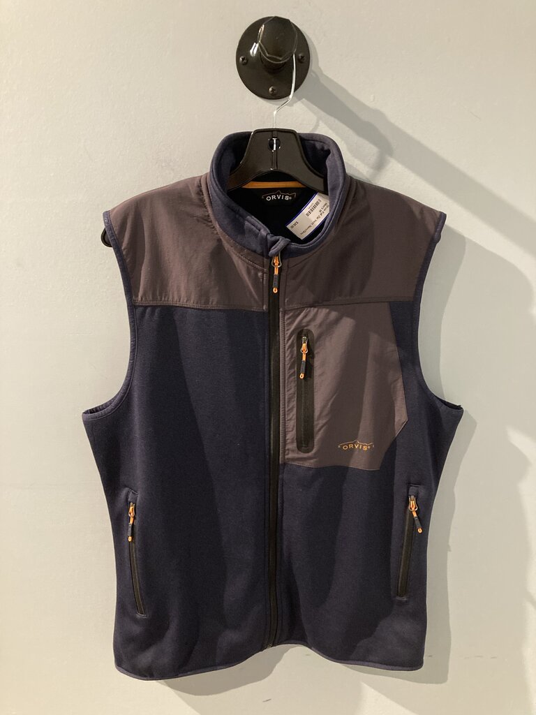 Orvis Full Zip Vest, Navy/Grey, Men's M