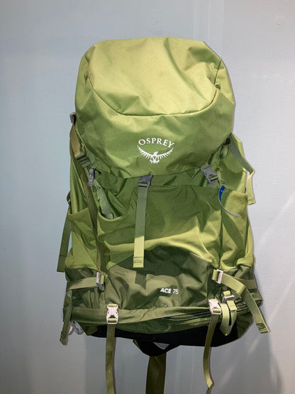 Osprey Ace Backpack, Green/Lime, 75L