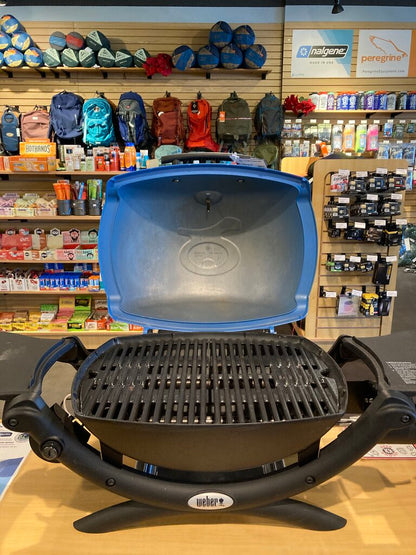 Weber Portable Propane Grill, Blue
