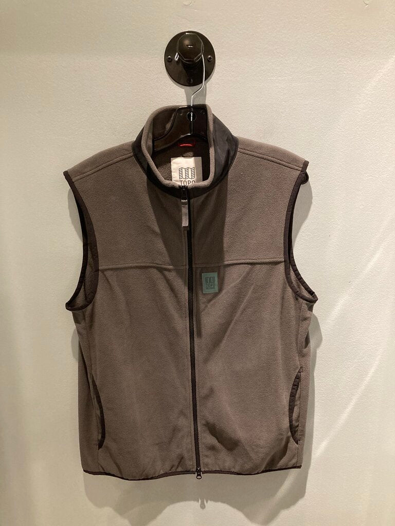 Topo Designs Vista Lightweight Fleece Vest, Charcoal/ Black, Men's M (Sample)