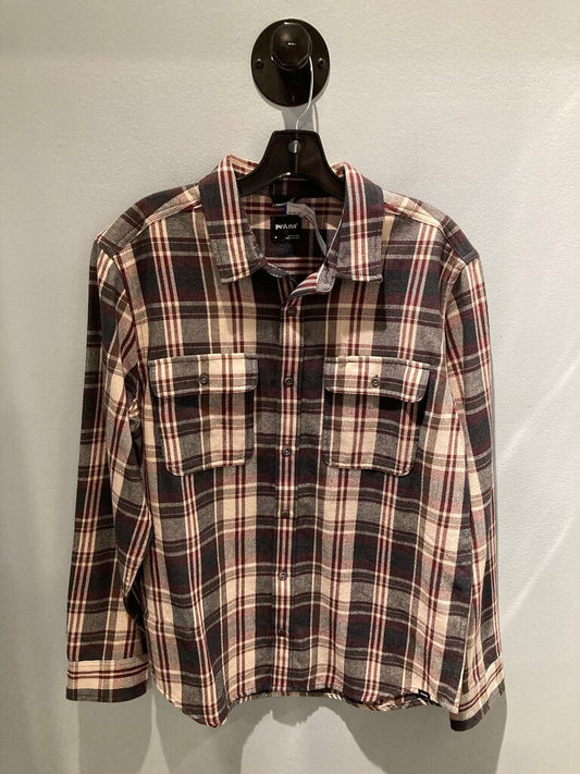 Prana Westbrook Flannel Shirt, Deep Vino, Men's M (Sample)