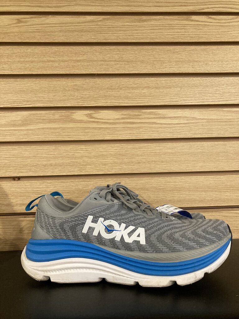 Hoka Gaviota 5 Shoes, Grey/Blue, Men's 9.5