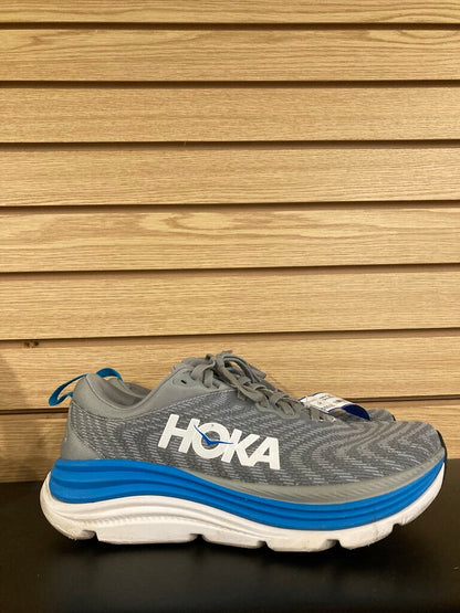 Hoka Gaviota 5 Shoes, Grey/Blue, Men's 9.5