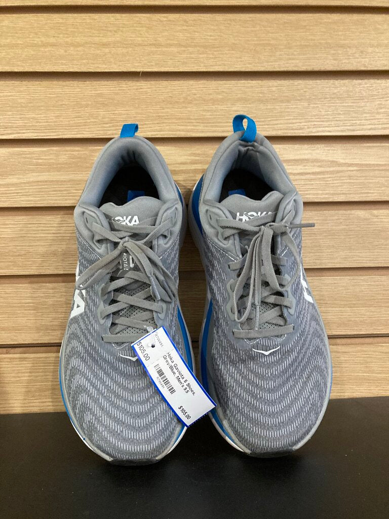 Hoka Gaviota 5 Shoes, Grey/Blue, Men's 9.5