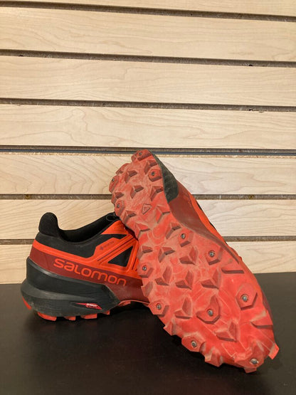 Salomon Cross Spike 5 GTX, Black/Red, Men's 12
