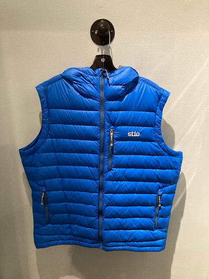 Stio Hometown Down Hooded Vest, Blue, Men's XL