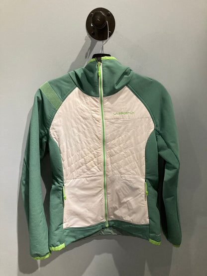 La Sportiva Hybrid Fleece Hoody, Green/White, Women's S