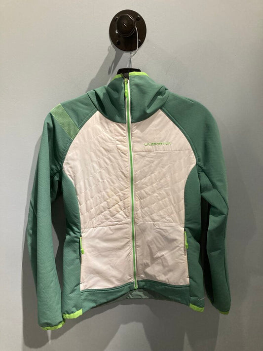 La Sportiva Hybrid Fleece Hoody, Green/White, Women's S
