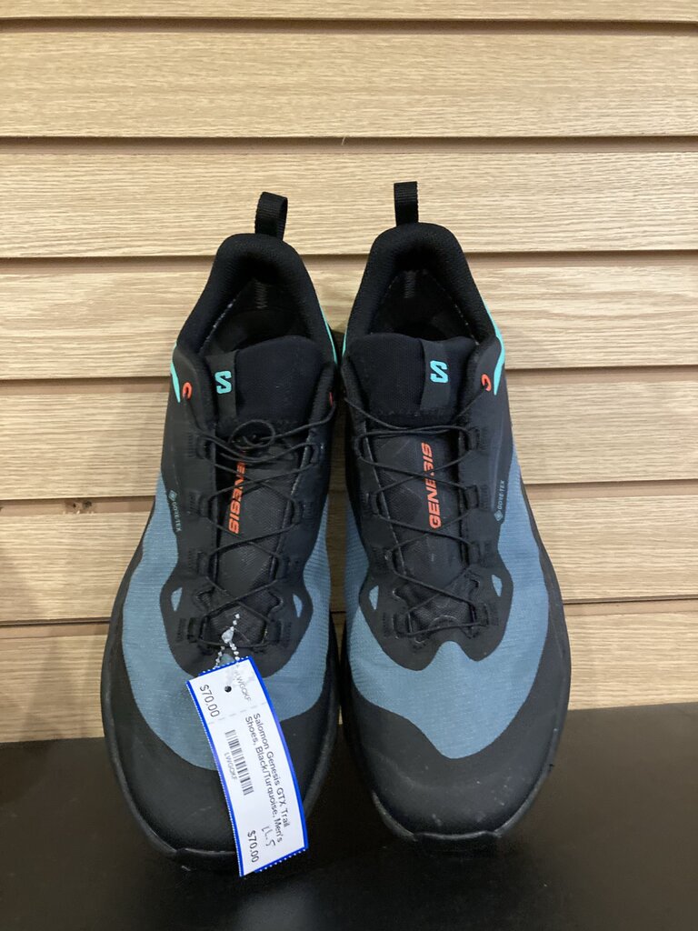 Salomon Genesis GTX Trail Shoes, Black/Turquoise, Men's 11.5