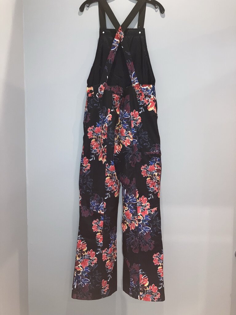 Obermeyer Snow Bib, Black/Floral, Women's 8