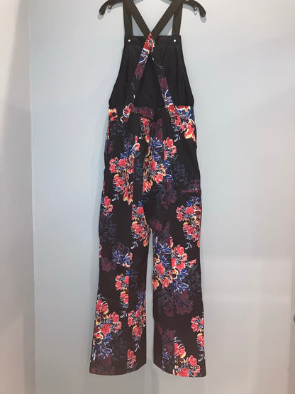 Obermeyer Snow Bib, Black/Floral, Women's 8