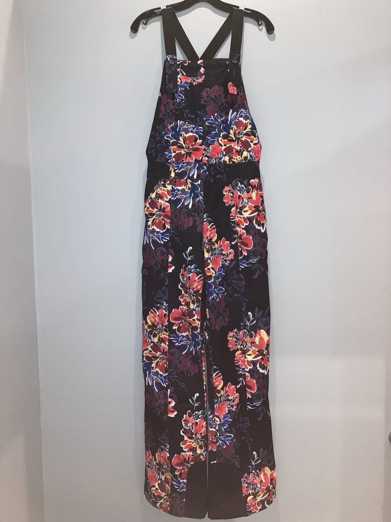 Obermeyer Snow Bib, Black/Floral, Women's 8
