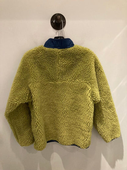 Patagonia Deep Pile Fleece Jacket, Green/Blue, Kids XL (14)