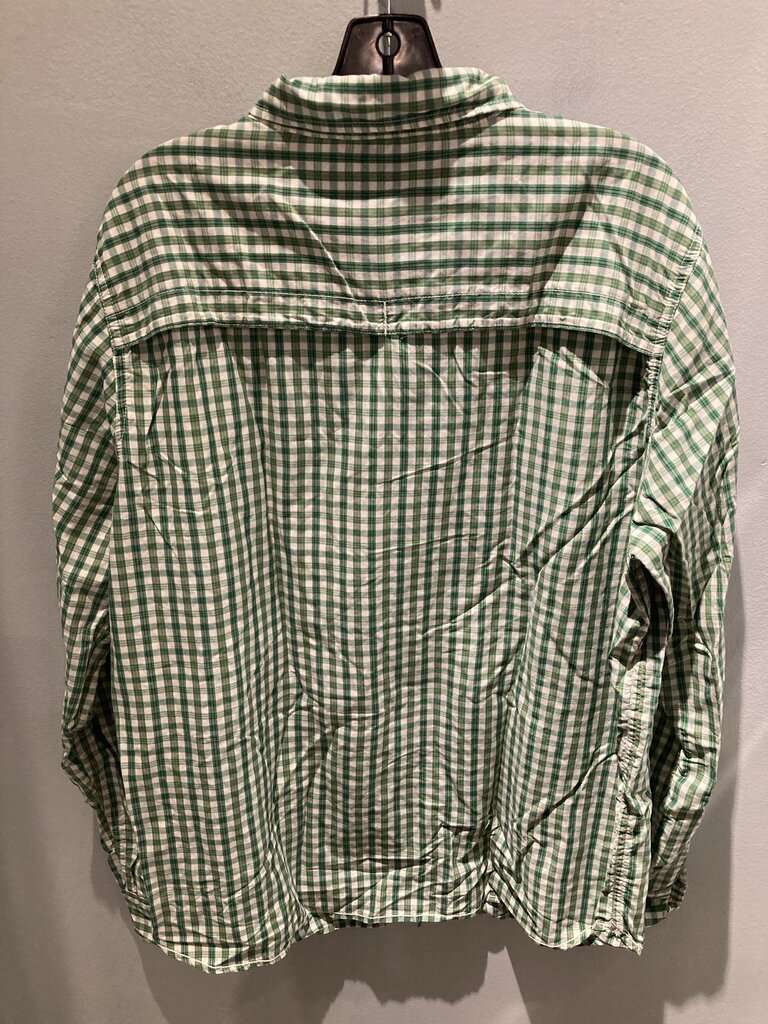 The North Face LS Button Up, Green/White, Men's XL
