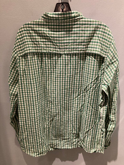 The North Face LS Button Up, Green/White, Men's XL
