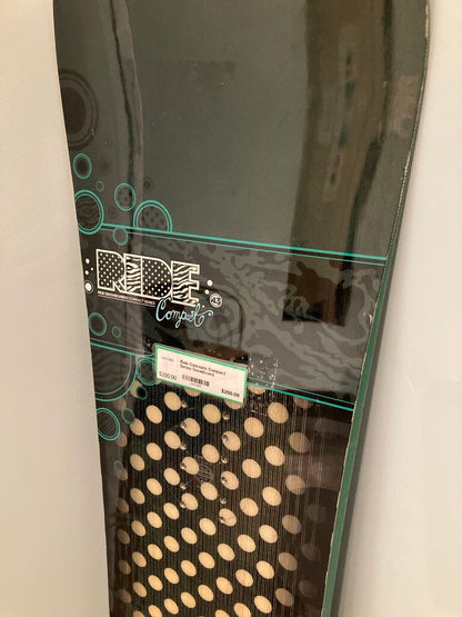 Ride Concepts Compact Series Snowboard, Black/Green/Gold, 43