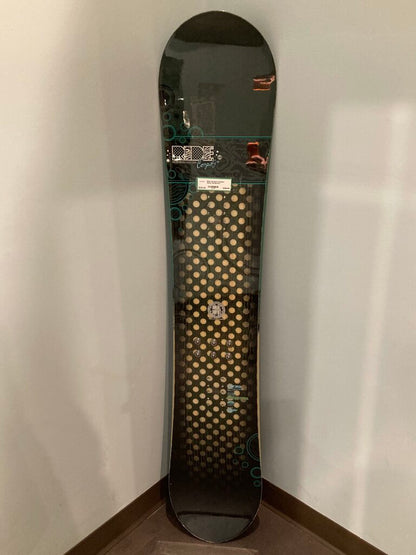 Ride Concepts Compact Series Snowboard, Black/Green/Gold, 43