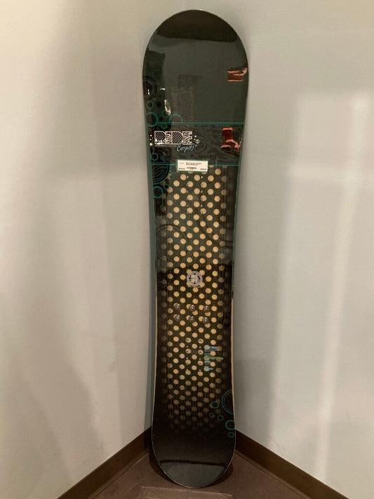 Ride Concepts Compact Series Snowboard, Black/Green/Gold, 43
