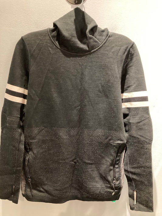 Smartwool Intraknit Pullover Hoody, Black/White, Women's M
