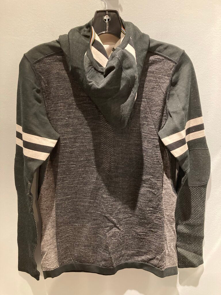 Smartwool Intraknit Pullover Hoody, Black/White, Women's M