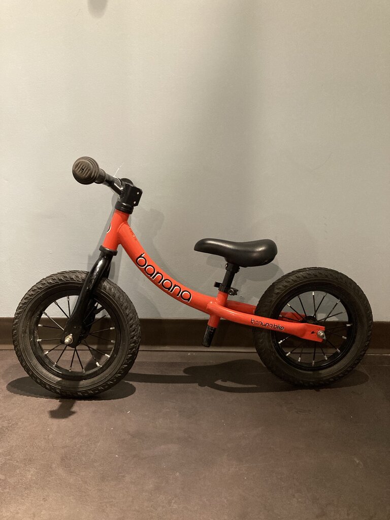 Banana Balance Bike, Orange, 12in wheels