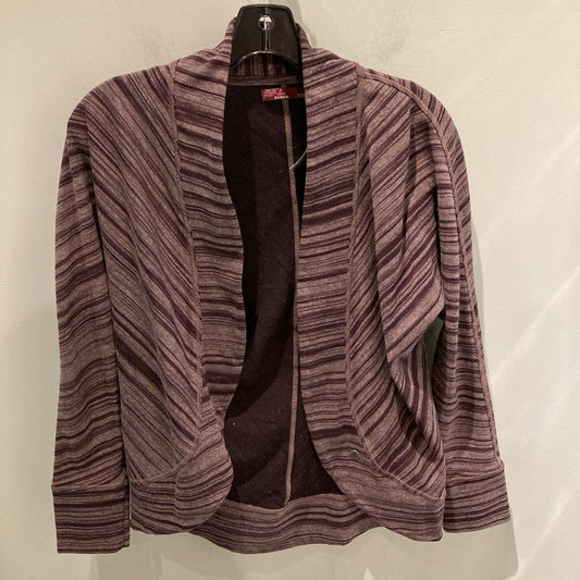 Prana LS Wrap Sweater, Purple Stripes, Women's XS