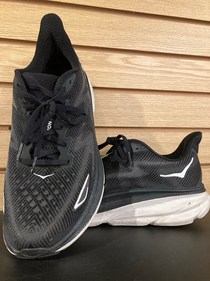 Hoka Clifton 9 Shoes, Black, Men's 11.5D