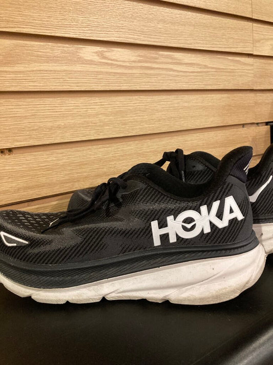 Hoka Clifton 9 Shoes, Black, Men's 11.5D