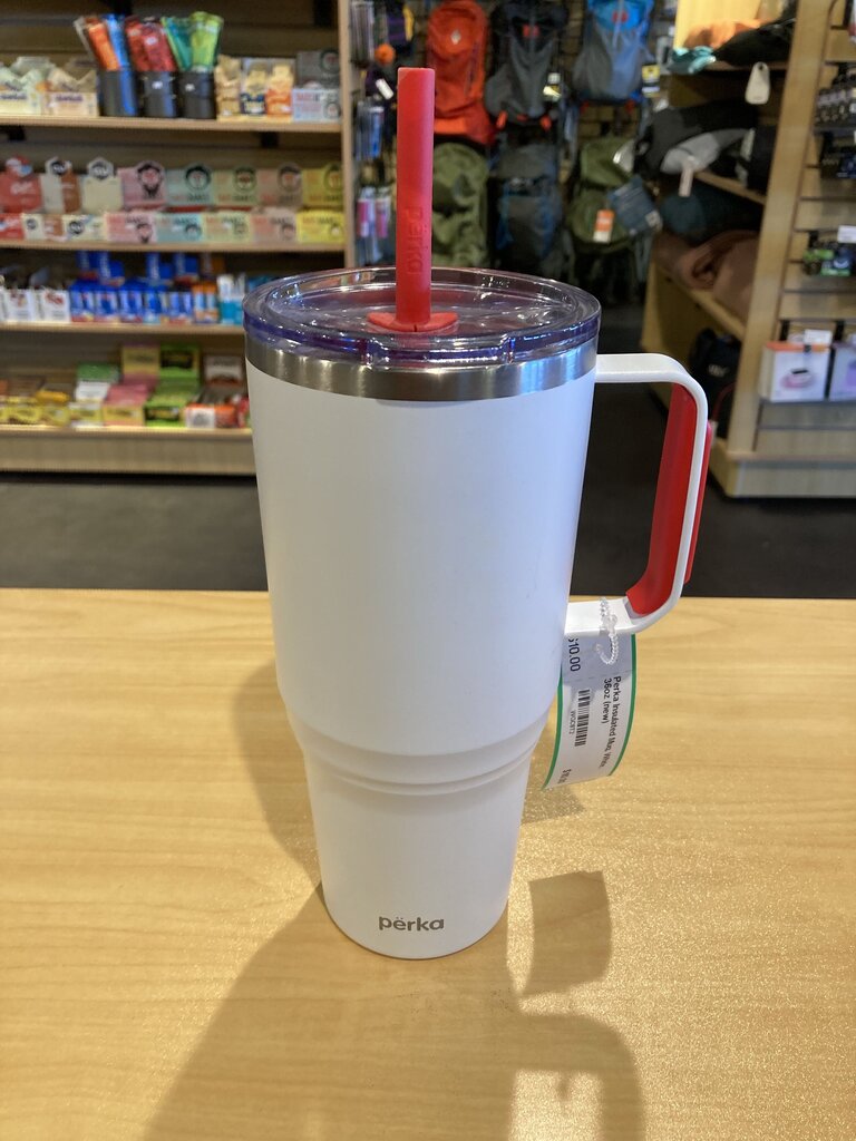 Perka Insulated Mug, White, 36oz (new)