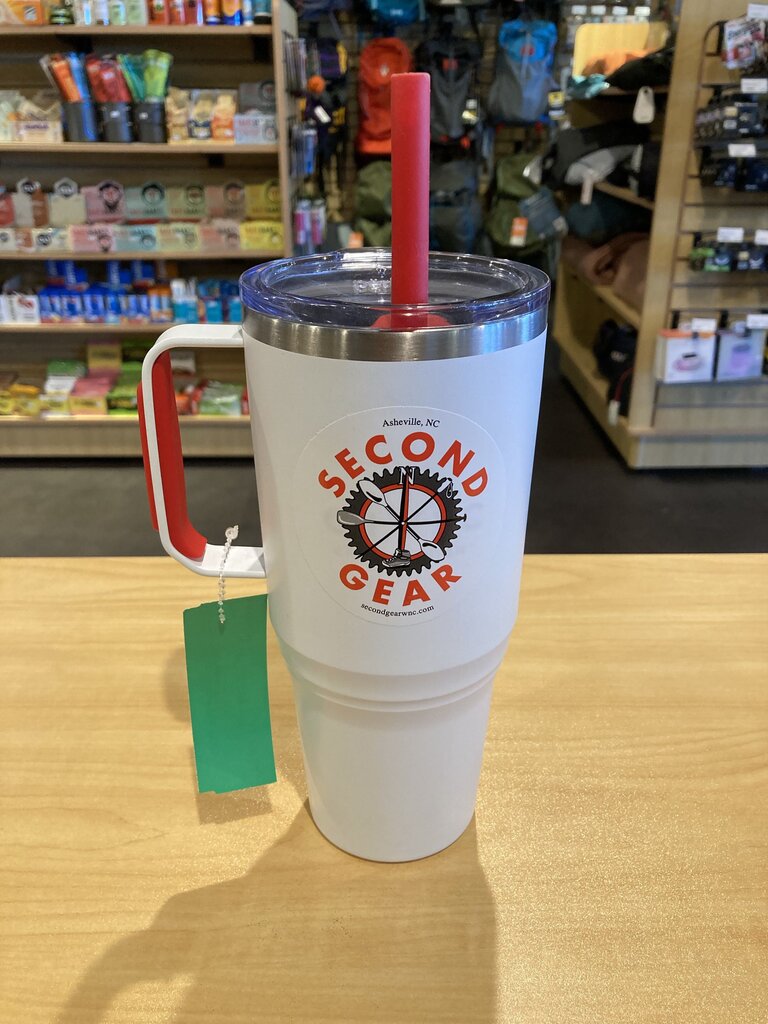 Perka Insulated Mug, White, 36oz (new)