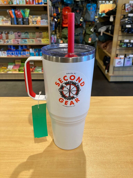 Perka Insulated Mug, White, 36oz (new)