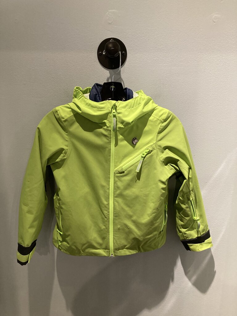 Shred Dog Snow Jacket, Green/Navy, Kid's 6