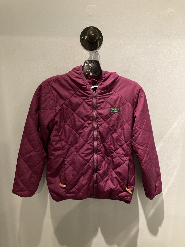 LL Bean Full Zip Reversable Hoody, Pink/Plum, Kid's M