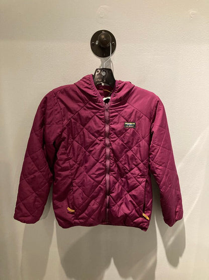 LL Bean Full Zip Reversable Hoody, Pink/Plum, Kid's M
