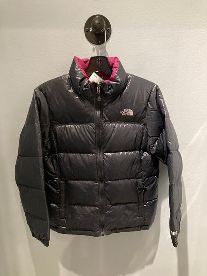 The North Face Puffer Jacket, Black/Pink, Kid's L