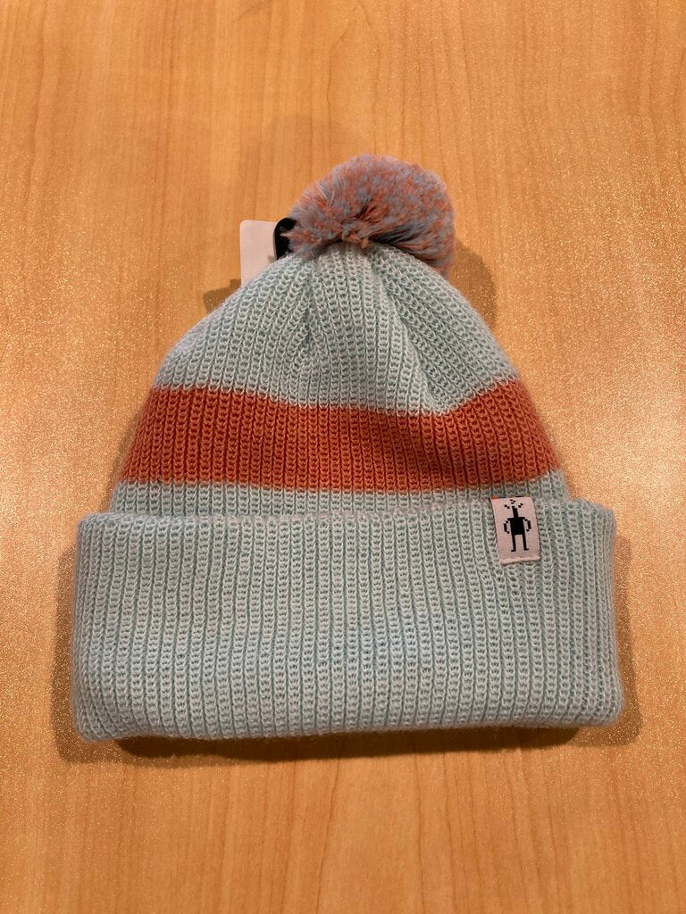 Smartwol Stripe Beanie, Bleached Aqua, Kid's OS
