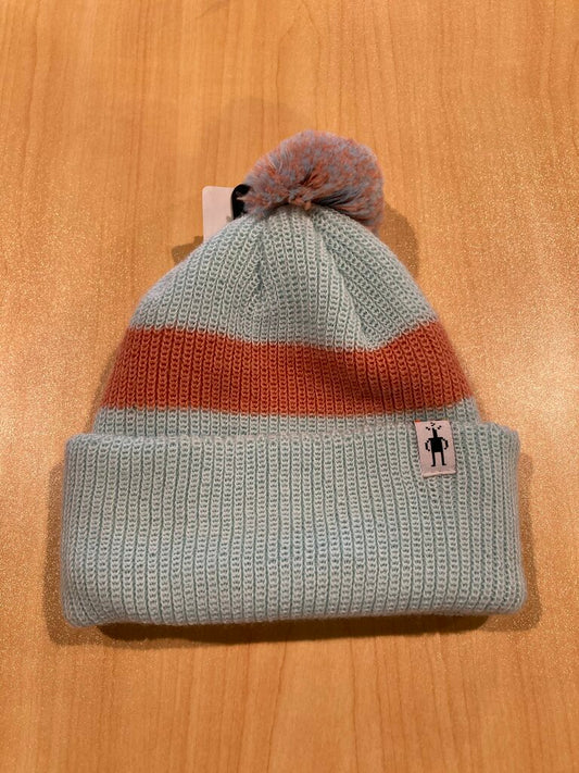 Smartwol Stripe Beanie, Bleached Aqua, Kid's OS