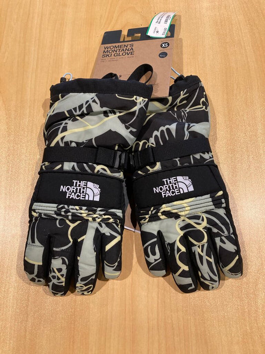 The North Face Montana Ski Gloves, Black/Green, Women's XS