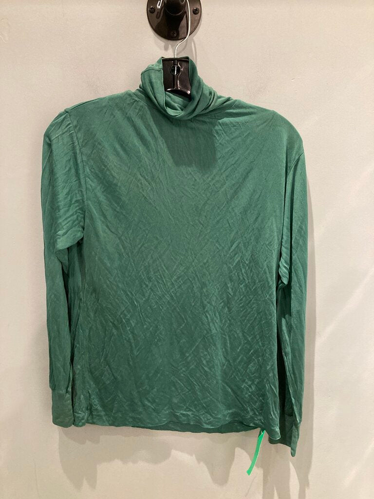 Winter Silk Turtleneck, Green, Women's M