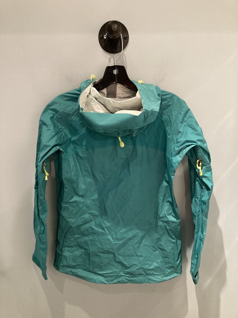 (STAINS)Patagonia Torrentshell Rain Jacket, Blue/Yellow, Women's XS